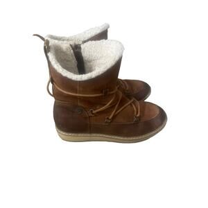 White Mountain Women's Size 6M Topaz Leather‎ Wrap Tie Ankle Boots